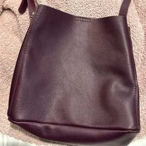 Portland leather plum butterfly bag. Used once.